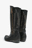 Golden Goose Brown Leather Contrast Stitch 'Wish Star' Cowboy Boots Size 38