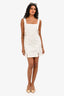 Tach Clothing White Linen Floral Cut Out Mini Dress Size XS