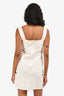 Tach Clothing White Linen Floral Cut Out Mini Dress Size XS