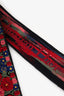 Christian Dior Red/Blue Floral Embroidered Bag Strap