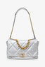 Pre-Loved Chanel™ Silver Leather Maxi 19 Flap
