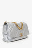 Pre-Loved Chanel™ Silver Leather Maxi 19 Flap