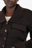 Pre-Loved Chanel™ Brown Cashmere Utility Jacket Size 42