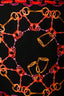 Gucci Black/Multicoloured Silk Horse-Bit Printed Scarf