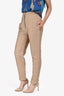The Row Brown Silk Tapered Pants Size 8
