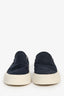The Row Navy Cotton White Rubber 'Dean' Sneakers Size 37