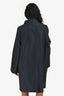 Akris Black Silk Single Breasted Trench Coat Size 40