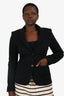 The Row Black Wool Single Breasted Blazer Size 8