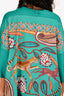 Hermès Green Knit/Cotton V-Neck Printed Dress Size 38