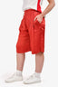 Brunello Cucinelli Red Silk Bermuda Shorts Size 6