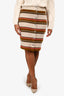 Pre-Loved Chanel™ Beige/Multi Striped Knit Skirt Size 40