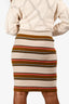 Pre-Loved Chanel™ Beige/Multi Striped Knit Skirt Size 40