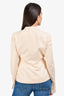 Loro Piana Cream Silk Mandarin Collar Blazer Size 42
