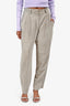 Brunello Cucinelli Taupe Suede Pleated Pants Size 40