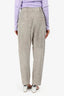 Brunello Cucinelli Taupe Suede Pleated Pants Size 40