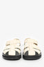 The Row White Leather Black Soled Fisherman Sandals Size 36