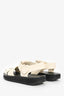 The Row White Leather Black Soled Fisherman Sandals Size 36