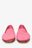 Manolo Blahnik Pink Raffia Loafers Size 36