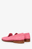Manolo Blahnik Pink Raffia Loafers Size 36