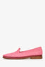Manolo Blahnik Pink Raffia Loafers Size 36
