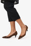 Saint Laurent Leopard Print Pony Skin Pointed Heels Size 38