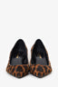 Saint Laurent Leopard Print Pony Skin Pointed Heels Size 38