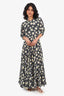 Rixo Black/Yellow Daisy Polka-Dot Print Maxi Dress Size XS