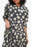Rixo Black/Yellow Daisy Polka-Dot Print Maxi Dress Size XS