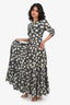 Rixo Black/Yellow Daisy Polka-Dot Print Maxi Dress Size XS