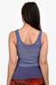 Jean Paul Gaultier Blue Sheer Sleeveless Top Size S