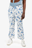 Derek Lam 10 Crosby White Floral Print Pants Size 14