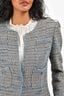 Pre-Loved Chanel™ 2003 Brown/Blue Tweed Metallic CC Blazer Size 44