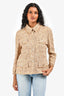 Pre-Loved Chanel™ 2006 Brown Tweed Metallic Fringe CC Blazer Size 42
