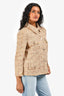 Pre-Loved Chanel™ 2006 Brown Tweed Metallic Fringe CC Blazer Size 42