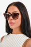 Tom Ford Brown Tortoiseshell 'Tracy' Sunglasses