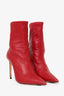 Jimmy Choo Red Leather Pointed Toe Boots Size 36.5
