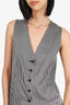 Ann Demeulemeester Black/White Silk Striped Vest Size 38