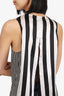 Ann Demeulemeester Black/White Silk Striped Vest Size 38