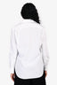The Row White 'Armelle' Button-Front Shirt with Point Collar Size 6
