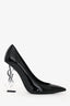 Saint Laurent Black Patent Leather Opyum Heels Size 36.5