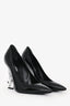 Saint Laurent Black Patent Leather Opyum Heels Size 36.5