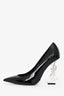 Saint Laurent Black Patent Leather Opyum Heels Size 36.5