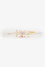 Louis Vuitton White Leather Monogram LV Crew Bracelet
