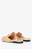 Gucci Beige Raffia Princetown Horsebit Mules Size 37