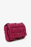 Bottega Veneta Fuchsia Pink Leather Cassette Crossbody