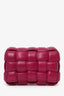 Bottega Veneta Fuchsia Pink Leather Cassette Crossbody