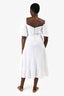 Reformation White Linen 'Belgium' Midi Dress Size 8