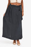 Zeus + Dione Navy Polka Dot Wrap Midi Skirt Size 42
