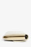 Saint Laurent 2020 Cream Croc Embossed Envelope Wallet On Chain with Card Holder