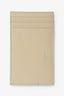 Saint Laurent 2020 Cream Croc Embossed Envelope Wallet On Chain with Card Holder